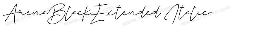 ArenaBlackExtended Italic字体转换